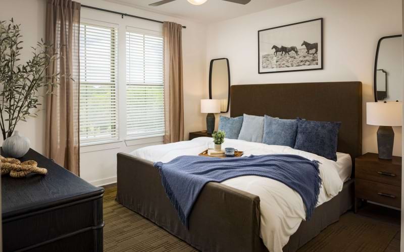bedroom with large windows
